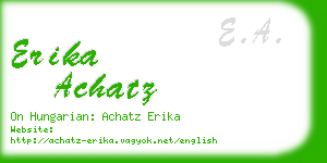 erika achatz business card